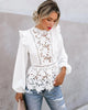 Women Floral Lace Blouses Boho Long Sleeve White Tops Ladies Hollow Out Shirts Autumn Spring Elegant Blouse Streetwear S-XL