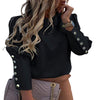 Jocoo Jolee Women Metal Buttons Long Sleeve Blouse Office Lady Shirt Casual Pineapple Print Tops Plus Size Casual Loose Blouses