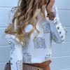 Jocoo Jolee Women Metal Buttons Long Sleeve Blouse Office Lady Shirt Casual Pineapple Print Tops Plus Size Casual Loose Blouses