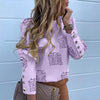 Jocoo Jolee Women Metal Buttons Long Sleeve Blouse Office Lady Shirt Casual Pineapple Print Tops Plus Size Casual Loose Blouses